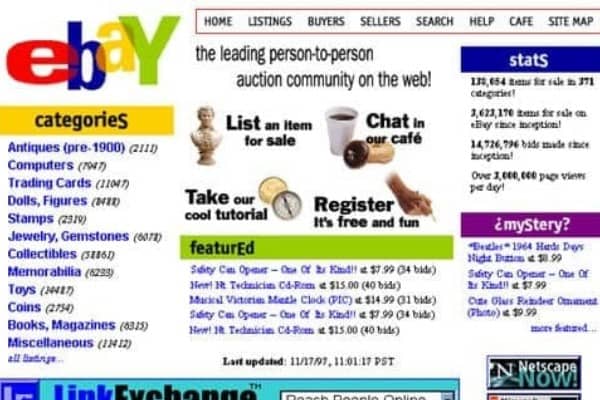 old cluttered ebay website