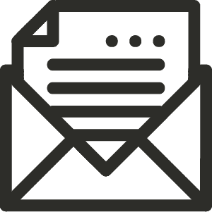 Email icon with envelope and letter